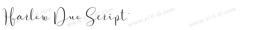 Harlow Duo Script字体转换 Harlow Duo Script字体转换